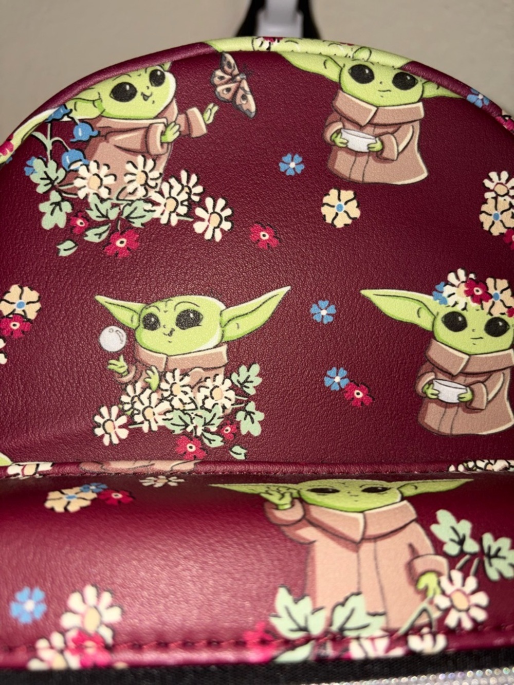 Loungefly Star Wars Grogu & Flowers Mini Backpack - Picture 12 of 13
